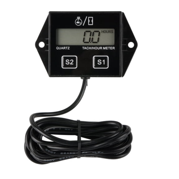 JIAHAOO Digital Tach Hour Meter for 2 & 4 Stroke Engines, Marine, Motorcycles, Pit Bikes, Boats, with Induction Line & Convenient Wiring