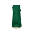 thumbnail image 2 of Unique Bargains Bottines à Talon Épais à Bout Rond avec Boucle pour Femme Vert (Taille 8,5), 2 of 8
