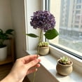 thumbnail image 4 of Artificial Silk Hydrangea Flower, 26" Hydrangea Single Branch, Moisturizing Flower for Wedding Home Decor, Boho Dried Touch for Living Room Outdoor Porch, 4 of 7
