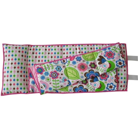 Bacati Botanical Pink Toddler Nap Mat 100 Cotton Percale With