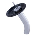 thumbnail image 5 of Novatto  Tartaruga Oval Glass Vessel Bathroom Sink Set, Chrome, 5 of 7