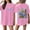 Pink, variant on Unisex Vintage Dolly T-shirt for Men and Women Graphic Dolly Western T-shirt Short Sleeve Round Neck Clothes,(L)