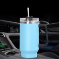 thumbnail image 1 of Copa De Aislamiento Taza de café de 40 oz de acero inoxidable a prueba de fugas con asa para viajes al aire libre (azul) Wdftyju Libre de BPA, 1 of 4