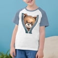 thumbnail image 3 of RXIRUCGD 2025 Vêtements d'Été pour Enfants Tout-Petits Garçons Filles Mode Mignon Col Rond Imprimé Manches Courtes Haut, 3 of 7