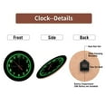 thumbnail image 7 of Green Neon Clock Wall Decor Room Art 10-Inch Silent Wooden Wall Clock, Battery Operated (AA Batteries Not Included), Artistic Home Decor, 7 of 7