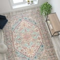 thumbnail image 3 of BizChair Distressed Vintage Medallion Area Rug - 8' x 10' - Blue Multi Polyester, 3 of 7