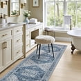 thumbnail image 6 of Hallway Runner Rug Non Slip - Washable 2.6x8 Kitchen Rugs for Living Room, Low-Pile Soft Bedroom Rug Indoor Floor Stain Resistant Carpets for Entryway, Laundry, Bathroom Blue, 6 of 18
