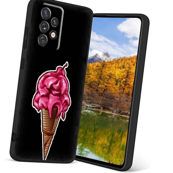Compatible with Samsung Galaxy A72 5G Phone Case, Icecream-7 Case Silicone Protective for Teen Girl Boy Case for Samsung Galaxy A72 5G