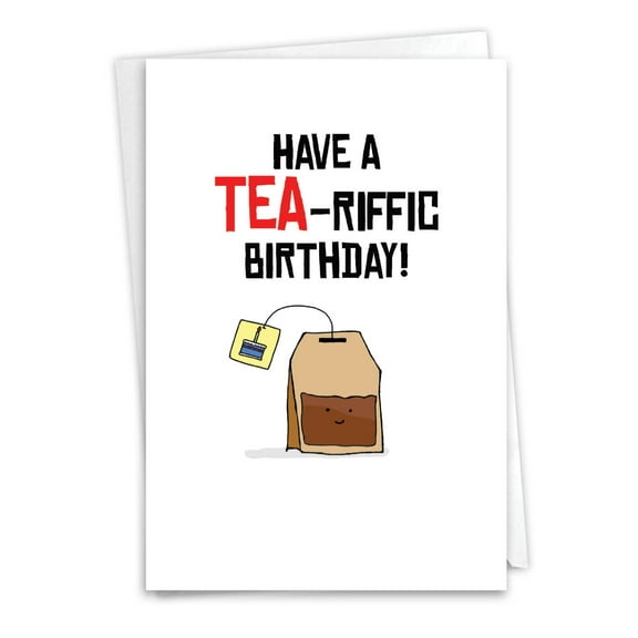 1 Birthday Card with Envelope - Puns-Tea C6119DBDG