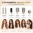 thumbnail image 3 of MCURO 6-in-1 Hair Dryer Brush, Air Wrap Hair Styler, 110000RPM for Fast Drying, Negative Ion for Smoother Hair, 1.25" Auto Curlers, Straightening，Volumizing, 3 of 9