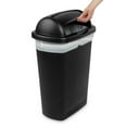 thumbnail image 6 of Sterilite Large Kitchen Trash Can, 13 Gallon Plastic Garbage Bin with Roll Top Lid, Black, 6 of 8