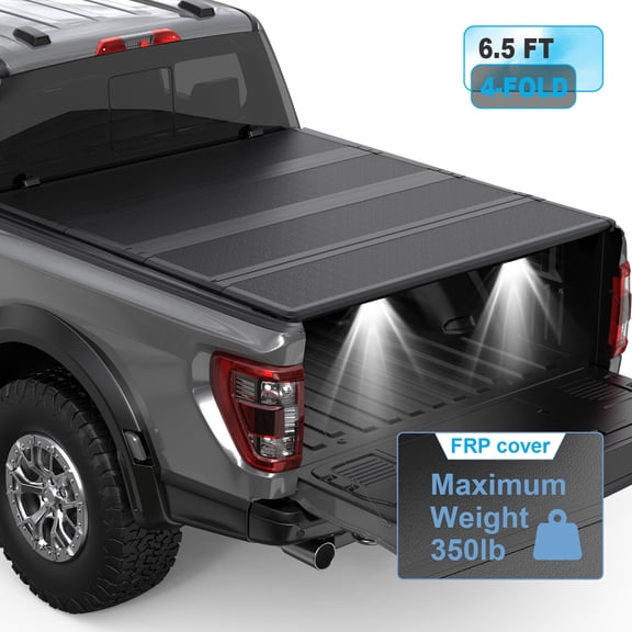 For 2003-2024 Dodge Ram 1500 2500 3500 6.5FT FRP Solid Tonneau Cover Bed 4-Fold