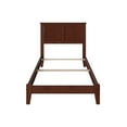 thumbnail image 2 of AFI Madison Twin-XL Solid Wood Foundation Bed with Panel Headboard, Walnut, 2 of 3