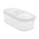 thumbnail image 3 of Contenedor de plástico hermético para congelar alimentos, diseño rectangular, para almacenar frutas y verduras, ideal para la cocina, para conservar refrigerado, material seguro y no tóxico., 3 of 9