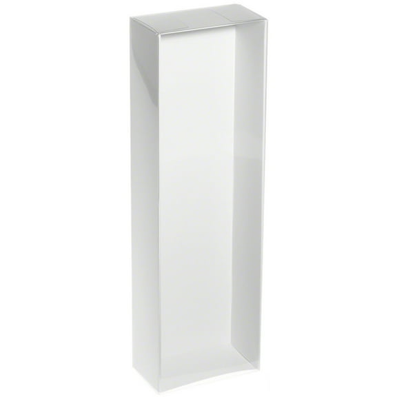 Collecting Warehouse Redoll Clear Folding Display Box with White Liners and White Elastic for 11-12 inch Dolls or Action Figures, 4" W x 2.25" D x 13" H, Pack of 3