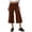 A-Brown127, variant on Women's Polka Dot Fold Waist Capri Flare Pants Wide Flare Cut Summer Daily Cropped Trousers
