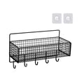 thumbnail image 4 of Panier de Rangement pour Armoire Panier en Fil d'Acier Robuste Panier Suspendu Mural Noir avec Crochet, 4 of 8