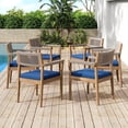 thumbnail image 6 of Miekor Braided Acacia Wood Outdoor Dining Chairs Set of 2 – Teak Look with Beige Rope & Navy Cushions, All-Weather Patio Furniture for Garden, Poolside, and Backyard (Durable & Stylish) MK7754, 6 of 12