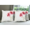 thumbnail image 6 of Ambesonne Flower Throw Pillow Cover 4 Pack, Red Poppies Vivid Spring, 20", Pale Green Hot Pink, 6 of 7