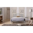 thumbnail image 2 of Hodedah Complete Platform Queen-Size Bed with Headboard, Slats and Rails in Silver, 2 of 3