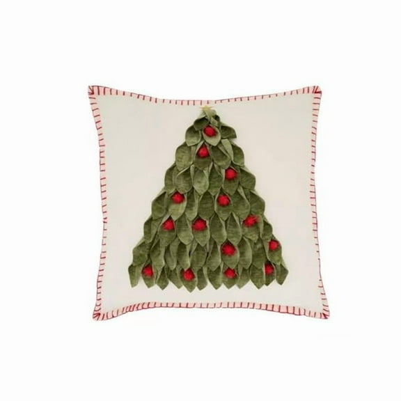 Saro Lifestyle 514.M20SD 20 x 20 in. Christmas Tree Down Filled Throw Pillow, Multi Color