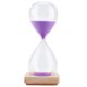 thumbnail image 1 of Un reloj colorido para la decoración del hogar y la oficina Reloj de arena morado de 30 minutos con base de madera, 1 of 7