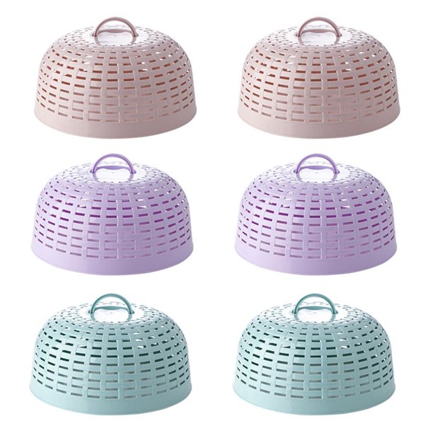 BRIGHTFUFU Cubierta de alimentos de 6 piezas Tienda de prevención de insectos para paraguas de plástico para el comedor