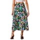 thumbnail image 3 of Falda Tropical Floral con Volantes para Mujeres INSPIRE CHIC, con Nudo Autoadhesivo, Falda de Playa Hawaiana, Corte Lateral, Azul Oscuro S, 3 of 6