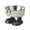 A, variant on Cute Elevated Dog Cat Food Bowl, Stainless Steel Raised Pet Feeding Station with Non- Feet, Ergonomic Neck Support Pet Bowl for Small Medium Dogs & Cats (Size/Colour as Pictured)