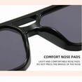 thumbnail image 7 of Retro Fashion Square Frame Sunglasses For Men Women Blue Light Blocking Shades UV400 Sun Glasses Vintage Decorative Sun Glasses ﻿,brown, 7 of 7