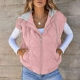 thumbnail image 5 of WTOBBY Women's Color Block Sleeveless Vest, Drawstring Hooded Tank Jacket, Casual All-Match Outerwear, Lightweight Layering Piece, Streetwear Style for Women,Pink 2XL, 5 of 5