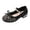 Black, variant on Bxsruta Little Girls Mary Jane Shoes Sparkly Rhinestone Bowknot Pearl Strap Low Heel Dress Shoes for Party Performance