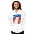 thumbnail image 4 of USA Vertical Distressed American Flag Zip Up Hoodie Men's Women's Brisco Brands M, 4 of 6