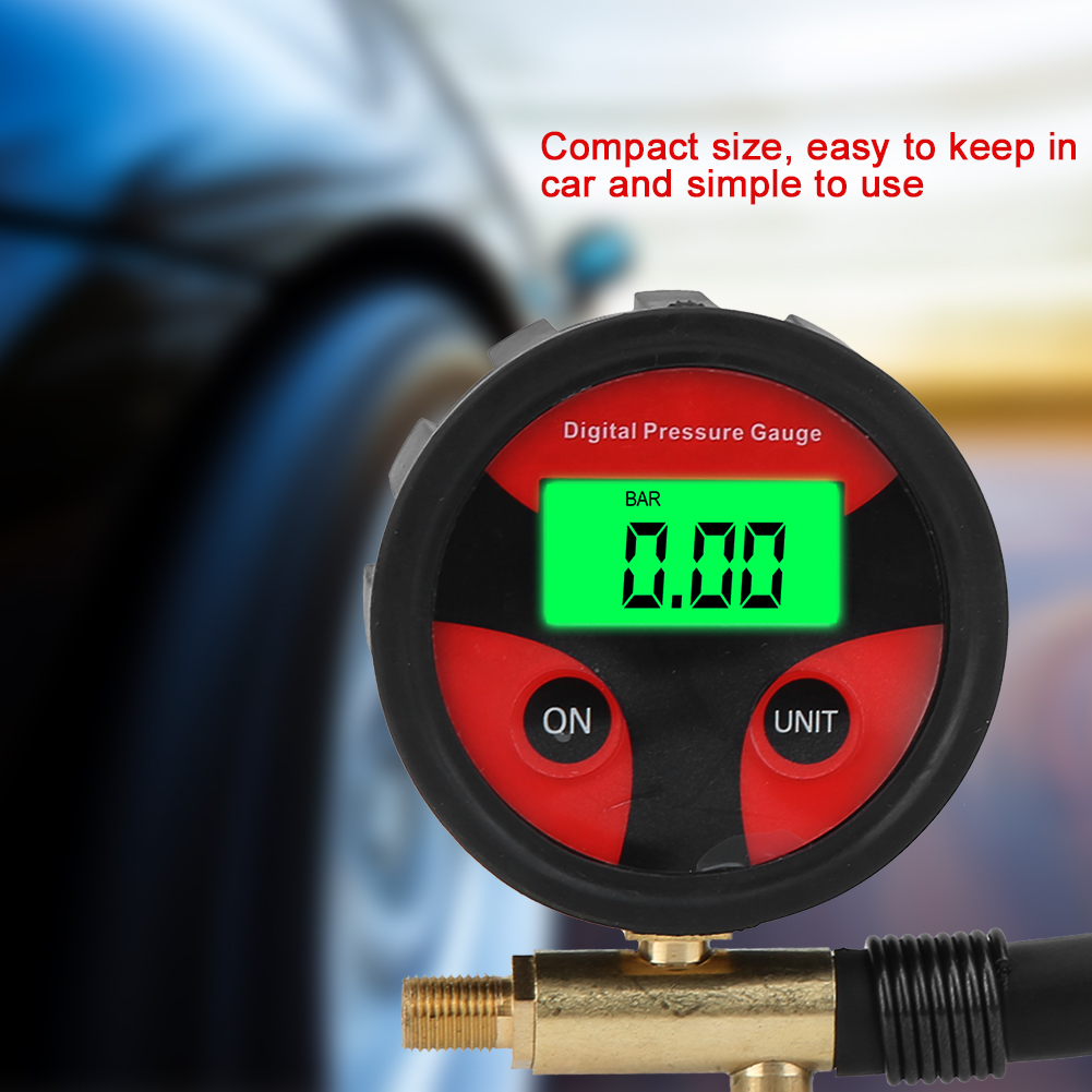 Ymiko Tire Pressure Meter,Digital Tire Pressure Gauge,Car MultiFonction LCD Digital Tyre Tire