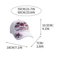 thumbnail image 3 of Red Rose United States 250Th Anniversary Hat Printed Design,Bald Printed Patriotic Baseball Cap For Men Women, 3 of 5