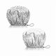thumbnail image 1 of wonima11 2 PCS Shower Cap Reusable Waterproof Adjustable Double Layer Elastic Dry Hair Bathing Caps Aesthetic Cute for Women Girls-Spot Gray, 1 of 1