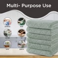 thumbnail image 6 of Beartech Microfiber Washcloths 12 Pack, Ultra Soft and Highly Absorbent Face Towel, Quick Dry Multipurpose Wash Clothes Fingertip Towels 12x12 Inch -Light Green, 6 of 11