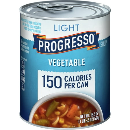 Progresso Light Vegetable Soup, 18.5 oz Can