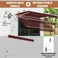 thumbnail image 7 of MEETWARM 8.2'x 6.5' Patio Awning Retractable Awning Cover for Sunshade Shelter, Outdoor Patio Canopy with Manual Crank Handle/Water-Resistant 280g/m² Polyester for Patio, Balcony, Yard, Burgundy, 7 of 7