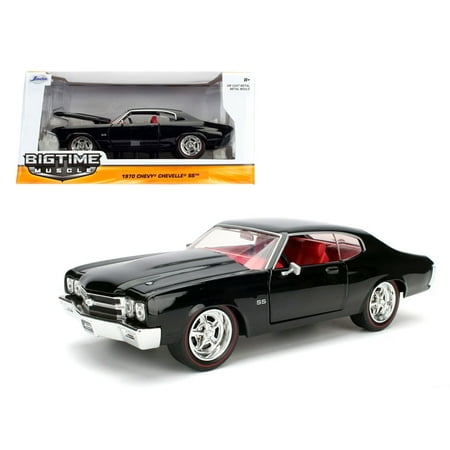 1970 Chevrolet Chevelle Ss - 1970 Chevrolet Chevelle SS Black 1/24 Diecast Model Car by Jada