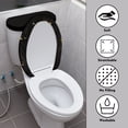 thumbnail image 4 of HELLHERO 2 Pcs Set Lid Cover Set for Toilet Soft Elastic Fabric, Fits All Toilet Shapes, Bathroom Bee, 4 of 8
