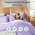 thumbnail image 4 of Nestl  Ultra Soft Double Brushed Microfiber Duvet Cover Set with Button Closure Lavender California King 3 Piece, 4 of 5