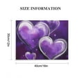 thumbnail image 2 of Chilfamy Purple Hearts Artistic Painting Canvas Wall Decor Ready To Hang 16x12in, 2 of 6