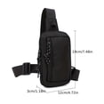 thumbnail image 4 of Tdxkok Men's Mini Sling Bag Crossbody Chest Pack Small Shoulder Backpack for Running Walking Travel Outdoor Activities 4.72*1.57*7.48IN B, 4 of 6