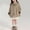 Khaki, variant on Abtuhar Toddler Girls Fall Winter Casual Outerwear and Jackets Plaid Spliced Stand‑collar Wind‑proof Coat