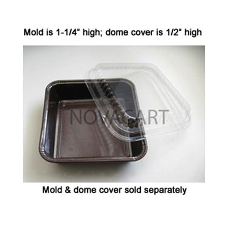 

Novacart 4 x 4 Mold OR Dome Cover Disposable Bakeware Mold ONLY Pack Of 12