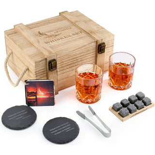 Golf Ball Whiskey Chillers - Set of 4 - Gift Set for Men, Husband Dad,  Brother