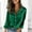 Green, variant on Satin Pajamas Tops for Women Button down Shirts Collared Top Ladies Soft Sleepwear Loungewear