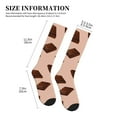 thumbnail image 2 of Compression Socks For Women And Men - Chocolate Chunk Brown Print Compression Socks Circulation For Workout, 2 of 2