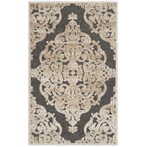 SAFAVIEH Paradise Alannah Damask Area Rug, Stone/Anthracite, 2'7" x 4'